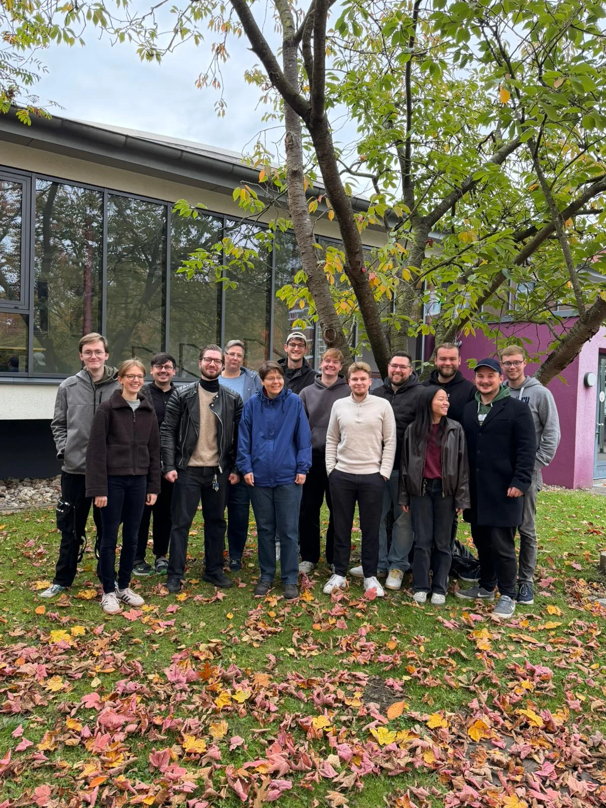 The Staubitz Group gathered outdoors in Kiel